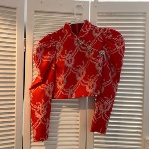 Beautiful red brooch top